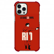 Money Heist La casa de papel Rio Phone Case For iPhone Samsung Galaxy Pixel OnePlus Vivo Xiaomi Asus Sony Motorola Nokia - Rio Portrait Series Vector Art In Red Background