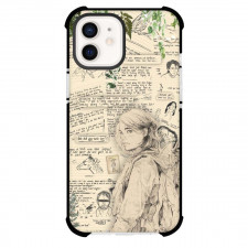 The Last of Us Phone Case For iPhone Samsung Galaxy Pixel OnePlus Vivo Xiaomi Asus Sony Motorola Nokia - Ellie Williams Pencil Sketch Art On Hand Written Letter Background