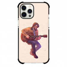 The Last of Us Phone Case For iPhone Samsung Galaxy Pixel OnePlus Vivo Xiaomi Asus Sony Motorola Nokia - Joel Miller Playing Guitar Art On Beige Background