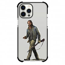 The Last of Us Phone Case For iPhone Samsung Galaxy Pixel OnePlus Vivo Xiaomi Asus Sony Motorola Nokia - Tommy Miller Holding Rifle And Walking On White background