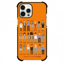 Orange Is the New Black Phone Case For iPhone Samsung Galaxy Pixel OnePlus Vivo Xiaomi Asus Sony Motorola Nokia - Orange Is the New Black Cast Graphic On Orange Background