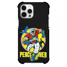 Peacemaker Phone Case For iPhone Samsung Galaxy Pixel OnePlus Vivo Xiaomi Asus Sony Motorola Nokia - Peacemaker Running Comic Style Black Background