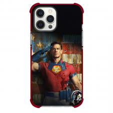 Peacemaker Phone Case For iPhone Samsung Galaxy Pixel OnePlus Vivo Xiaomi Asus Sony Motorola Nokia - Peacemaker Poster Peacemaker Salute with US Flag Background