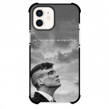 Peaky Blinders Phone Case For iPhone Samsung Galaxy Pixel OnePlus Vivo Xiaomi Asus Sony Motorola Nokia - Tommy Shelby Quote In The Bleak Midwinter Grayscale Picture