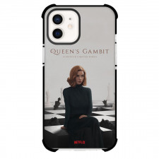 The Queens Gambit Phone Case For iPhone Samsung Galaxy Pixel OnePlus Vivo Xiaomi Asus Sony Motorola Nokia - Beth Harmon Sitting On Chess Board Illustration Art