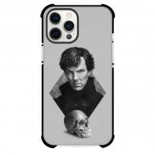 Sherlock Phone Case For iPhone Samsung Galaxy Pixel OnePlus Vivo Xiaomi Asus Sony Motorola Nokia - Sherlock Grayscale Portrait On Skull Poster