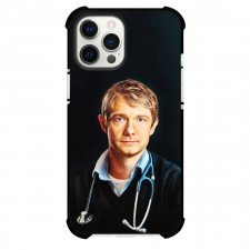 Sherlock Phone Case For iPhone Samsung Galaxy Pixel OnePlus Vivo Xiaomi Asus Sony Motorola Nokia - John Watson Portrait Digital Illustration Art On Black Background