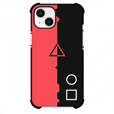Squid Game Phone Case For iPhone Samsung Galaxy Pixel OnePlus Vivo Xiaomi Asus Sony Motorola Nokia - Squid Game A Black And Red Cover With A Triangle In The Middle