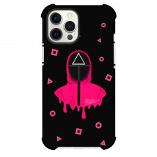 Squid Game Phone Case For iPhone Samsung Galaxy Pixel OnePlus Vivo Xiaomi Asus Sony Motorola Nokia - Squid Game Soldier Illustration Art On Black Background
