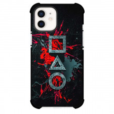 Squid Game Phone Case For iPhone Samsung Galaxy Pixel OnePlus Vivo Xiaomi Asus Sony Motorola Nokia - Squid Game Logos On Red Gray Graphic Background