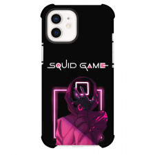 Squid Game Phone Case For iPhone Samsung Galaxy Pixel OnePlus Vivo Xiaomi Asus Sony Motorola Nokia - Squid Game Pink Soldier With Pink Neon Light Effect