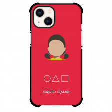 Squid Game Phone Case For iPhone Samsung Galaxy Pixel OnePlus Vivo Xiaomi Asus Sony Motorola Nokia - Young-Hee Doll Minimalist Avatar On Red Background
