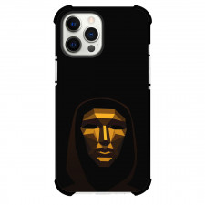 Squid Game 2 Phone Case For iPhone Samsung Galaxy Pixel OnePlus Vivo Xiaomi Asus Sony Motorola Nokia - Squid Game 2 Frontman Golden Mask On Dark Background