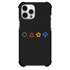 Squid Game 2 Phone Case For iPhone Samsung Galaxy Pixel OnePlus Vivo Xiaomi Asus Sony Motorola Nokia - Squid Game 2 Symbol On Black Background