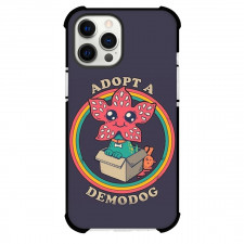 Stranger Things Phone Case For iPhone Samsung Galaxy Pixel OnePlus Vivo Xiaomi Asus Sony Motorola Nokia - Stranger Things Adopta Demodog Portrait Art with Purple Background