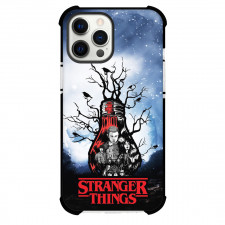 Stranger Things Phone Case For iPhone Samsung Galaxy Pixel OnePlus Vivo Xiaomi Asus Sony Motorola Nokia - Stranger Things Crow on Tree with Sketch Art with Sky Background