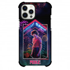 Stranger Things Phone Case For iPhone Samsung Galaxy Pixel OnePlus Vivo Xiaomi Asus Sony Motorola Nokia - Stranger Things Mike Stand in Fear with Crackers Frame Background