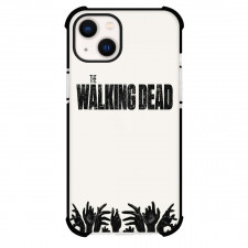 The Walking Dead Phone Case For iPhone Samsung Galaxy Pixel OnePlus Vivo Xiaomi Asus Sony Motorola Nokia - The Walking Dead Black Retro Logo And Zombi Hands On Beige Background
