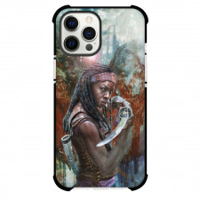 The Walking Dead Phone Case For iPhone Samsung Galaxy Pixel OnePlus Vivo Xiaomi Asus Sony Motorola Nokia - Michonne Holding Sword On Graphic Art Poster