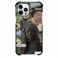 The Walking Dead Phone Case For iPhone Samsung Galaxy Pixel OnePlus Vivo Xiaomi Asus Sony Motorola Nokia - Michonne Portrait Fan Art Background