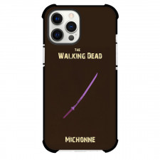 The Walking Dead Phone Case For iPhone Samsung Galaxy Pixel OnePlus Vivo Xiaomi Asus Sony Motorola Nokia - Michonne Purple Sword On Brown Background