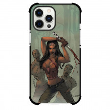 The Walking Dead Phone Case For iPhone Samsung Galaxy Pixel OnePlus Vivo Xiaomi Asus Sony Motorola Nokia - Michonne And Zombie Digital Art By Elias