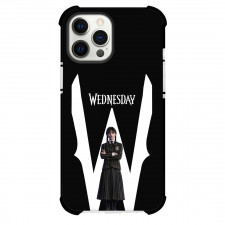 Wednesday Season 2 Addams Phone Case For iPhone Samsung Galaxy Pixel OnePlus Vivo Xiaomi Asus Sony Motorola Nokia - Addams Standing On Letter W Poster