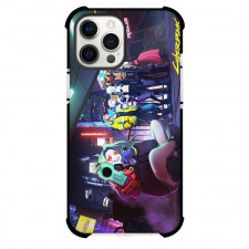 Cyberpunk Edgerunners Case For iPhone Samsung Galaxy Pixel OnePlus Vivo Xiaomi Asus Sony Motorola Nokia - Characters Pointing the Gun City Background