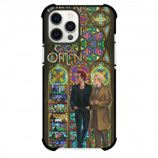 Good Omens Phone Case For iPhone Samsung Galaxy Pixel OnePlus Vivo Xiaomi Asus Sony Motorola Nokia - Crowley Aziraphale Mosaic Background
