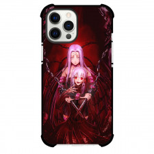 Fate Stay Night Medusa & Sakura Phone Case For iPhone Samsung Galaxy Pixel OnePlus Vivo Xiaomi Asus Sony Motorola Nokia - Medusa & Sakura Carry Sword Chain with Red Background
