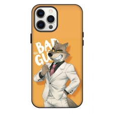 The Bad Guys Mr. Wolf Phone Case For iPhone Samsung Galaxy Pixel OnePlus Vivo Xiaomi Asus Sony Motorola Nokia - Mr. Wolf Wear White Suit Illustration Art On Orange Background