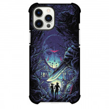 Friday The 13th Phone Case For iPhone And Samsung Galaxy Devices - Jason Holding Knife Illustration