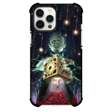 Hellraiser Phone Case For iPhone And Samsung Galaxy Devices - Pinhead Holding Cube Illustration