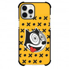 Felix the Cat Phone Case For iPhone Samsung Galaxy Pixel OnePlus Vivo Xiaomi Asus Sony Motorola Nokia - Felix The Cat Dizzy Face XO Yellow Background