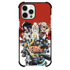 Fire Force For iPhone Samsung Galaxy Pixel OnePlus Vivo Xiaomi Asus Sony Motorola Nokia - Characters Avatar Red Background