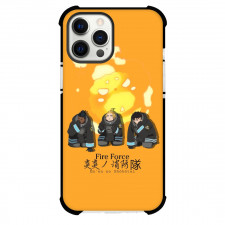 Fire Force For iPhone Samsung Galaxy Pixel OnePlus Vivo Xiaomi Asus Sony Motorola Nokia - Characters Sitting Illustration