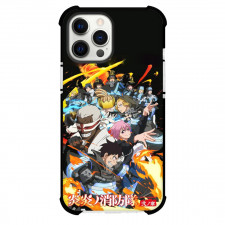 Fire Force For iPhone Samsung Galaxy Pixel OnePlus Vivo Xiaomi Asus Sony Motorola Nokia - Characters Wearing Uniform Illustration