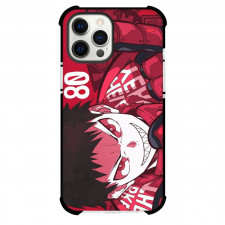 Fire Force Shinra Kusakabe For iPhone Samsung Galaxy Pixel OnePlus Vivo Xiaomi Asus Sony Motorola Nokia - Shinra Kusakabe Smiling Illustration Red Background