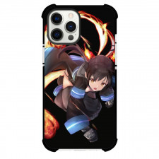Fire Force Tamaki Kotatsu For iPhone Samsung Galaxy Pixel OnePlus Vivo Xiaomi Asus Sony Motorola Nokia - Tamaki Kotatsu Fight Pose Black Background