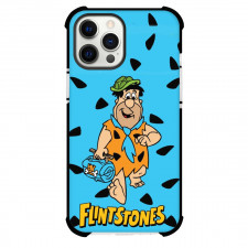The Flintstones Fred Flintstone Phone Case For iPhone Samsung Galaxy Pixel OnePlus Vivo Xiaomi Asus Sony Motorola Nokia - Fred Flintstone Holding Toolbox in Blue Background