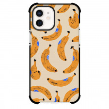 Food Pattern Phone Case For iPhone Samsung Galaxy Pixel OnePlus Vivo Xiaomi Asus Sony Motorola Nokia - Banana Illustration Pattern Art On Beige Background