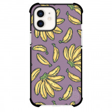 Food Pattern Phone Case For iPhone Samsung Galaxy Pixel OnePlus Vivo Xiaomi Asus Sony Motorola Nokia - Banana Pattern Art On Purple Background