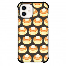 Food Pattern Phone Case For iPhone Samsung Galaxy Pixel OnePlus Vivo Xiaomi Asus Sony Motorola Nokia - Cute Cake Pattern Art On Black Background