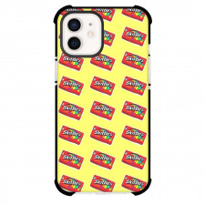 Food Pattern Phone Case For iPhone Samsung Galaxy Pixel OnePlus Vivo Xiaomi Asus Sony Motorola Nokia - Skittles Candy Pattern Art On Yellow Background