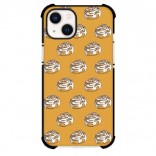 Food Pattern Phone Case For iPhone Samsung Galaxy Pixel OnePlus Vivo Xiaomi Asus Sony Motorola Nokia - Cinnamon Rolls Vector Pattern Art On Brown Background
