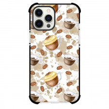 Food Pattern Phone Case For iPhone Samsung Galaxy Pixel OnePlus Vivo Xiaomi Asus Sony Motorola Nokia - Coffee And Beans Pattern Art Poster