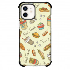 Food Pattern Phone Case For iPhone Samsung Galaxy Pixel OnePlus Vivo Xiaomi Asus Sony Motorola Nokia - Fast Food Retro Pattern Art Poster