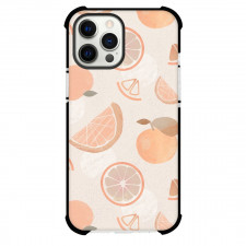 Food Grapefruit Phone Case For iPhone Samsung Galaxy Pixel OnePlus Vivo Xiaomi Asus Sony Motorola Nokia - Grapefruit Slice Pastel Pattern On Beige Background