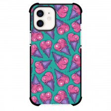 Food Pattern Phone Case For iPhone Samsung Galaxy Pixel OnePlus Vivo Xiaomi Asus Sony Motorola Nokia - Cone Ice Cream Heart Shape Pattern Art Poster