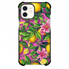 Food Pattern Phone Case For iPhone Samsung Galaxy Pixel OnePlus Vivo Xiaomi Asus Sony Motorola Nokia - Lemon And Flower Illustration Art Poster